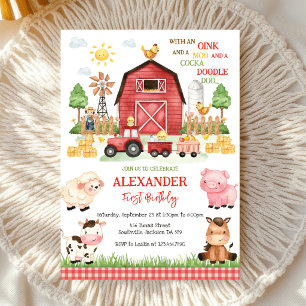 Invitation d'anniversaire pour enfants avec des an