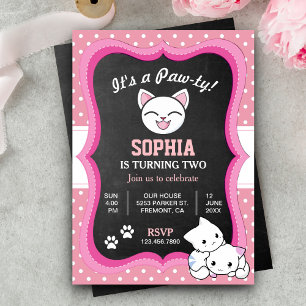 Invitation d'anniversaire pour enfants avec un cha