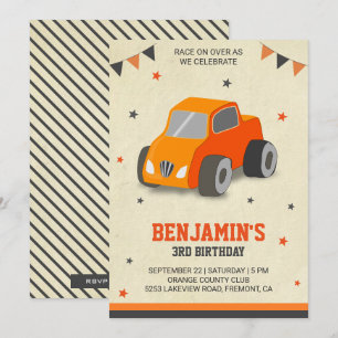 Invitation d'anniversaire pour enfants avec une jo