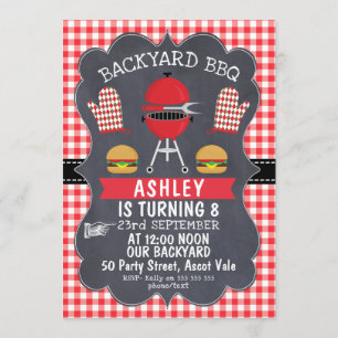 Invitation d'anniversaire pour enfants BBQ