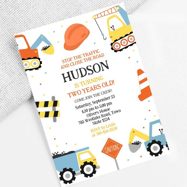 Invitation d'anniversaire pour enfants Camion à be (Créateur téléchargé)