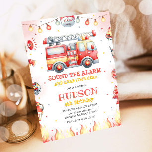 Invitation d'anniversaire pour enfants camion de p