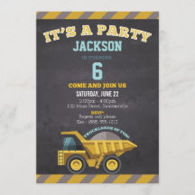 Invitation d'anniversaire pour enfants (constructi