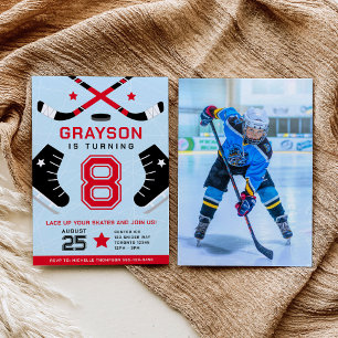 Invitation d'anniversaire pour enfants de hockey s