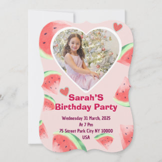 invitation d'anniversaire pour enfants (fille) pas