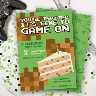 Invitation d'anniversaire pour enfants gâteau de j