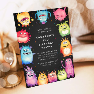 Invitation d'anniversaire pour enfants Monstre Mig