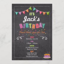 Invitation d'anniversaire pour enfants (personnali
