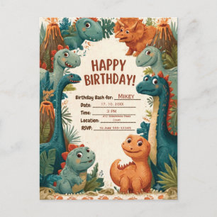 Invitation d'anniversaire pour enfants sur le thèm