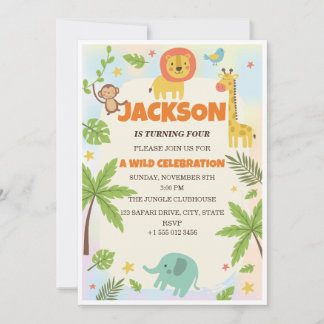 Invitation d'anniversaire pour enfants sur le thèm