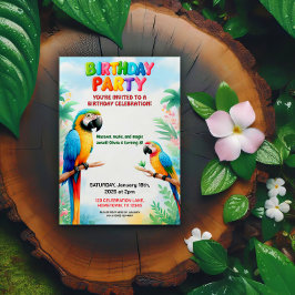 Invitation d'anniversaire pour enfants sur le thèm