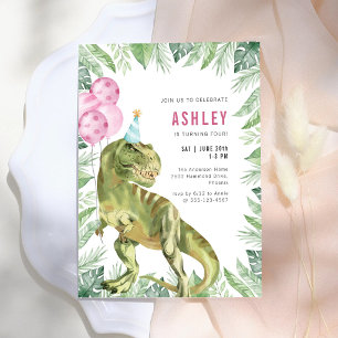 Invitation d'anniversaire pour enfants thème dinos