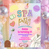 Invitation d'anniversaire pour fête de spa univers