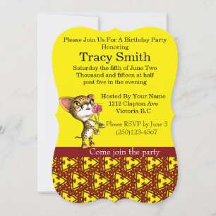 Invitation d'anniversaire pour fête élégante avec