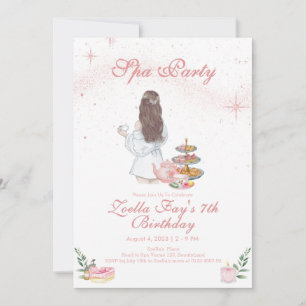 Invitation d'anniversaire pour fille à thème Spa R