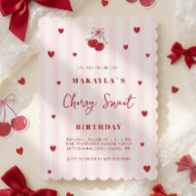 Invitation d'anniversaire pour fille Coquette Ceri