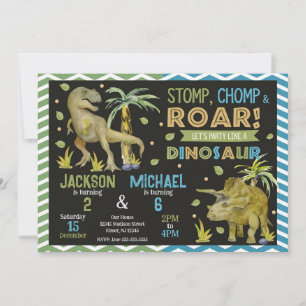 Invitation d'anniversaire pour frères et sœurs din