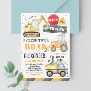 Invitation d'anniversaire pour garçon avec camion 