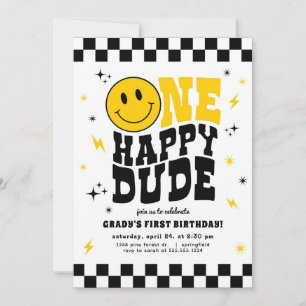 Invitation d'anniversaire pour garçon de un an One