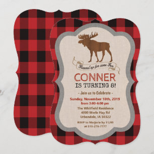 Invitation d'anniversaire pour garçon - Élan - Tou
