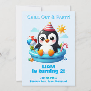 Invitation d'anniversaire pour garçon - Fête au ba