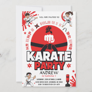 Invitation d'anniversaire pour garçons - Arts mart