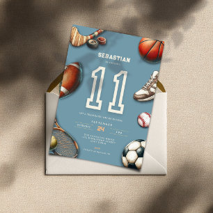 Invitation d'anniversaire pour garçons de 11 ans A