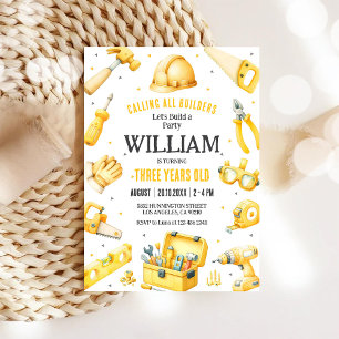 Invitation d'anniversaire pour garçons enfants Bât