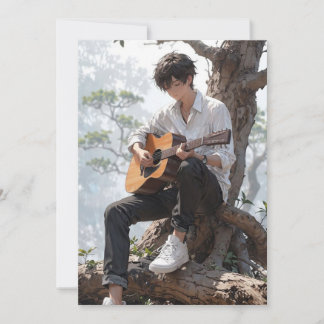 Invitation d'anniversaire pour Guitariste d'Anime 