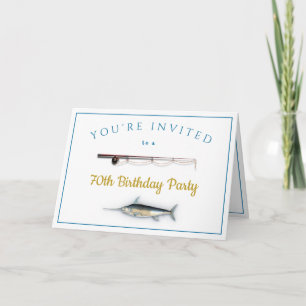 Invitation d'anniversaire pour homme adulte pêche