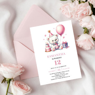 Invitation d'anniversaire pour jolie fille thème o
