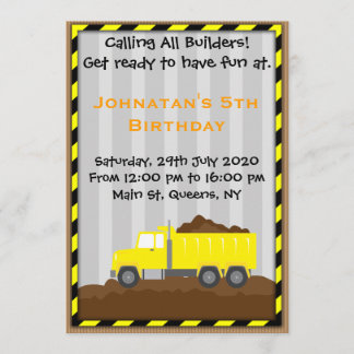 Invitation d'anniversaire pour la construction de