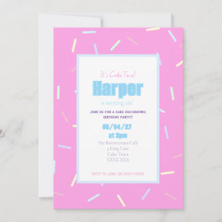 Invitation d'anniversaire pour la décoration de gâ