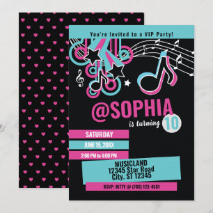 Invitation d'anniversaire pour la fête de la danse