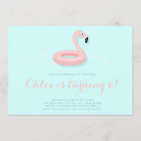 Invitation d'anniversaire pour la fête du Flamant 