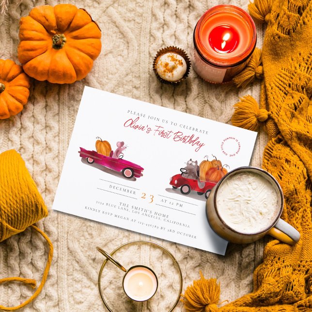 Invitation d'anniversaire pour la première année d (Créateur téléchargé)