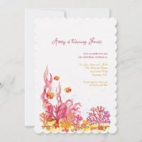 Invitation d'anniversaire pour la vie marine