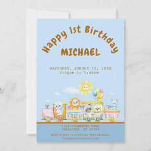 Invitation d'anniversaire pour le 1er anniversaire