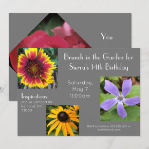 Invitation d'anniversaire pour le brunch du jardin