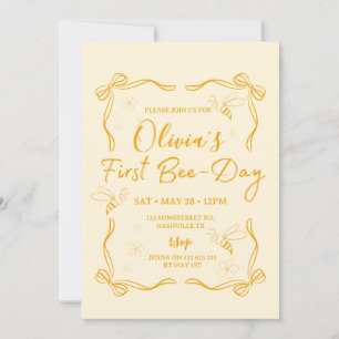 Invitation d'anniversaire pour le premier annivers