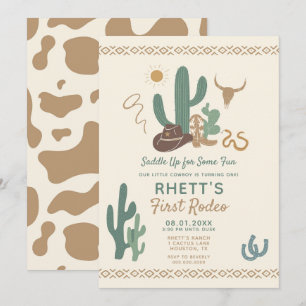 Invitation d'anniversaire pour le premier rodéo
