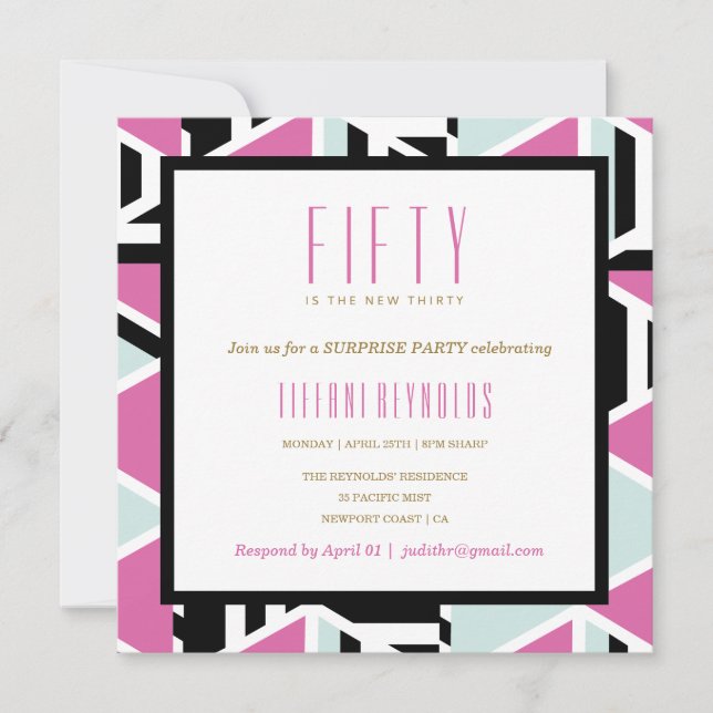 Invitation d'anniversaire pour l'équipe Mod (Devant)