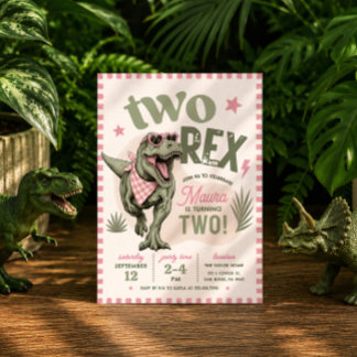 Invitation d'anniversaire pour les 2 ans de Pink T