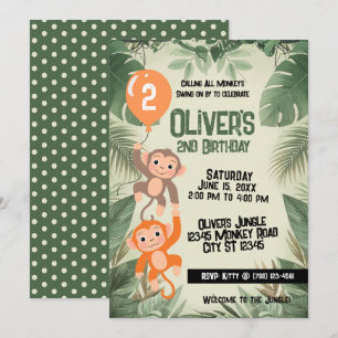 Invitation d'anniversaire pour les 2 ans de tous l