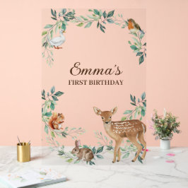 Invitation d'anniversaire pour les animaux foresti