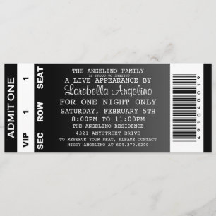 Invitation d'anniversaire pour les billets VIP (no