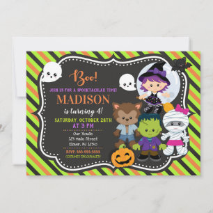 Invitation d'anniversaire pour les enfants d'Hallo