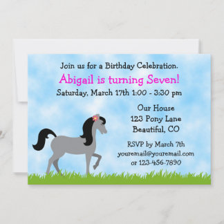 Invitation d'anniversaire pour les filles