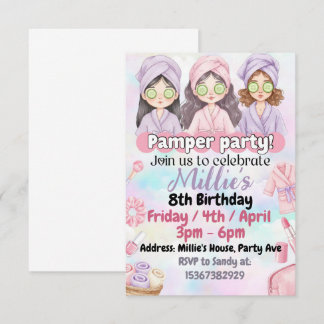 Invitation d'anniversaire pour les filles à la fêt