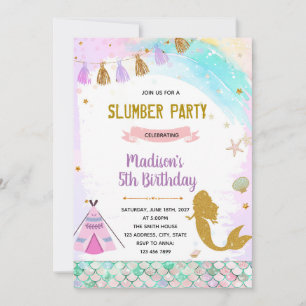 Invitation d'anniversaire pour les sirènes